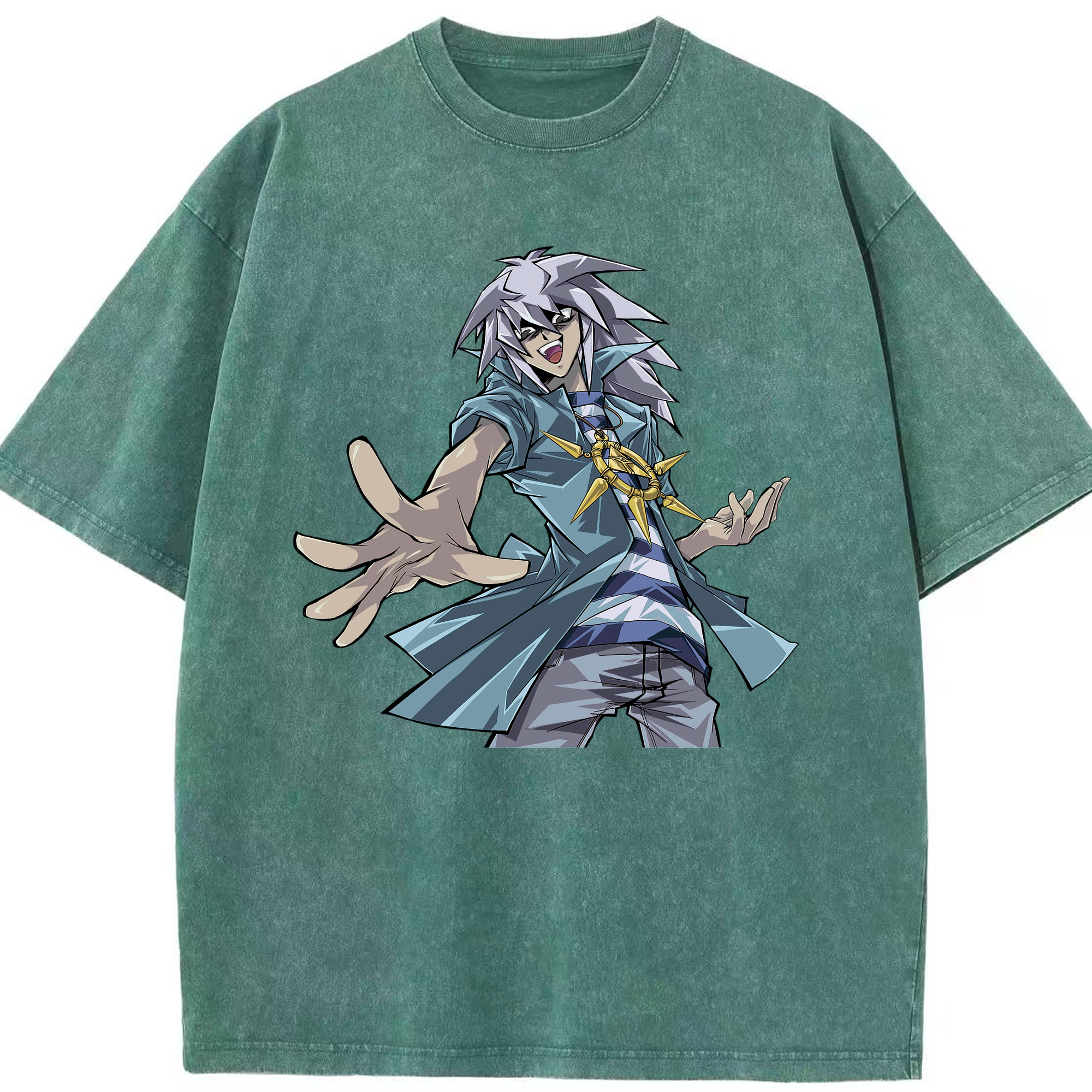 （画像用） 遊☆戯☆王 Yu-Gi-Oh! 綿100% ヴィンテージ風 半袖Tシャツ（フロントプリント）